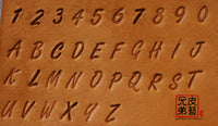7mm大階英文斜體字母印 數字印