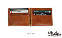 italy leather money clip 意大利牛皮錢夾銀包 MCW 0001