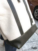 帆布拼皮手挽袋 TB-0002-訂製
